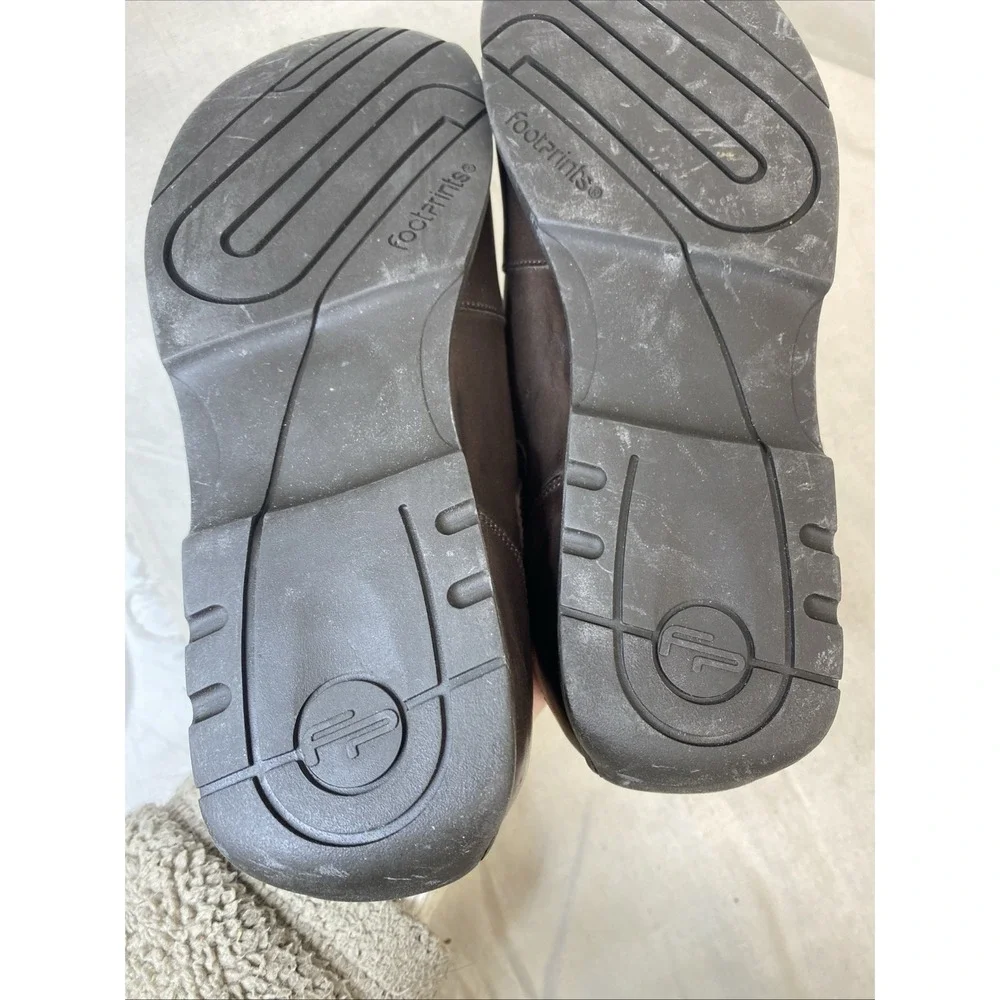 Footprints by Birkenstock T Strap Mary Jane Shoes Brown‎ Leather 39 US 8 Flowers